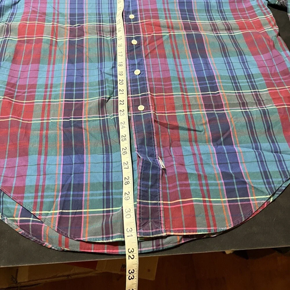 Vintage Polo Ralph Lauren Purple Flannel Shirt 1980s Country Plaid Button up